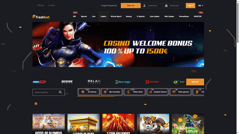 Freshbet Gambling Enterprise Spiltilbud